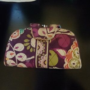 Vera Bradley Plum Kiss Pin Snap Wallet